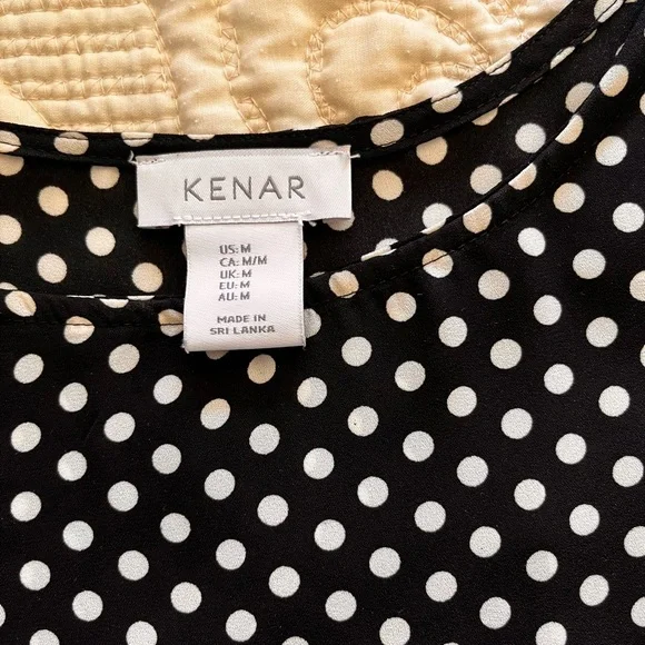 Kenar black white dots blouse - Picture 4 of 9